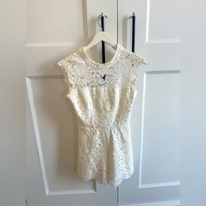 Alexis Ivory Lace Romper